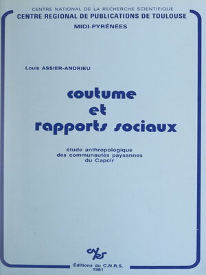 cover image of Coutume et rapports sociaux